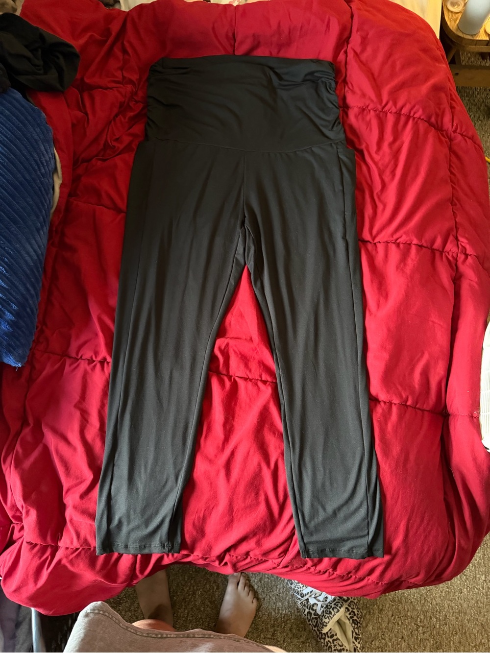 High-Waist Black Maternity/Comfort Leggings